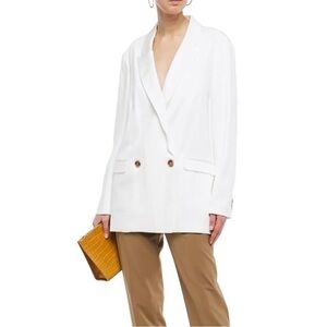 IRO Caring Double Breasted Twill Blazer Oversized Relaxed Fit Size 38 ( Medium)